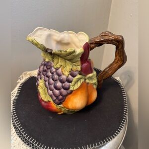 Sonoma Ceramic Pitcher with Fruit Design